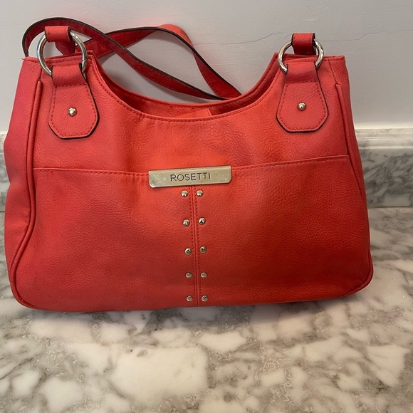 Rosetti Handbags - Coral Colored Rosetti Shoulder Handbag Studded